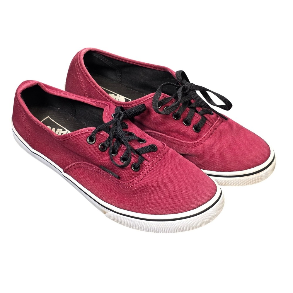 Vans Authentic Lo Pro Canvas Sneakers Men's Size 6 Women's 7.5‎ Burgundy Maroon